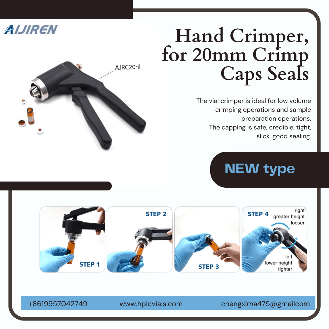 20ml headspace vialHand Crimper for 20mm Crimp Caps Product Name: Hand Crimper for vials