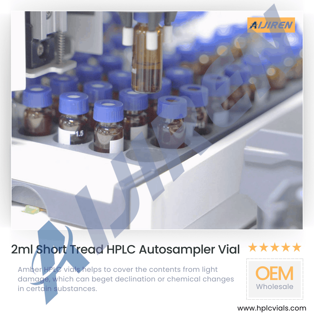 9mm amber HPLC vials
