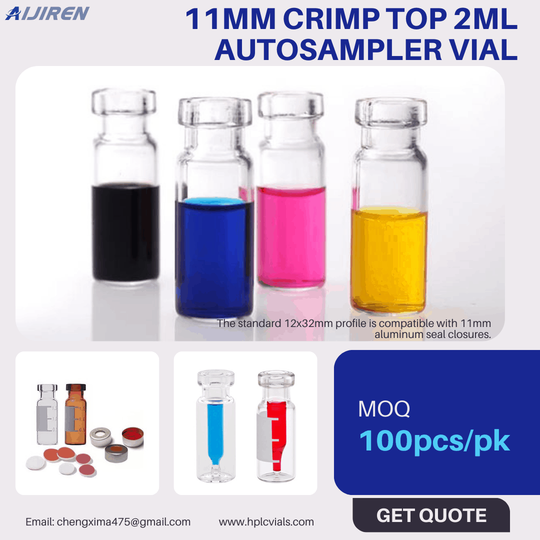 20ml headspace vial11mm crimp top sample vial