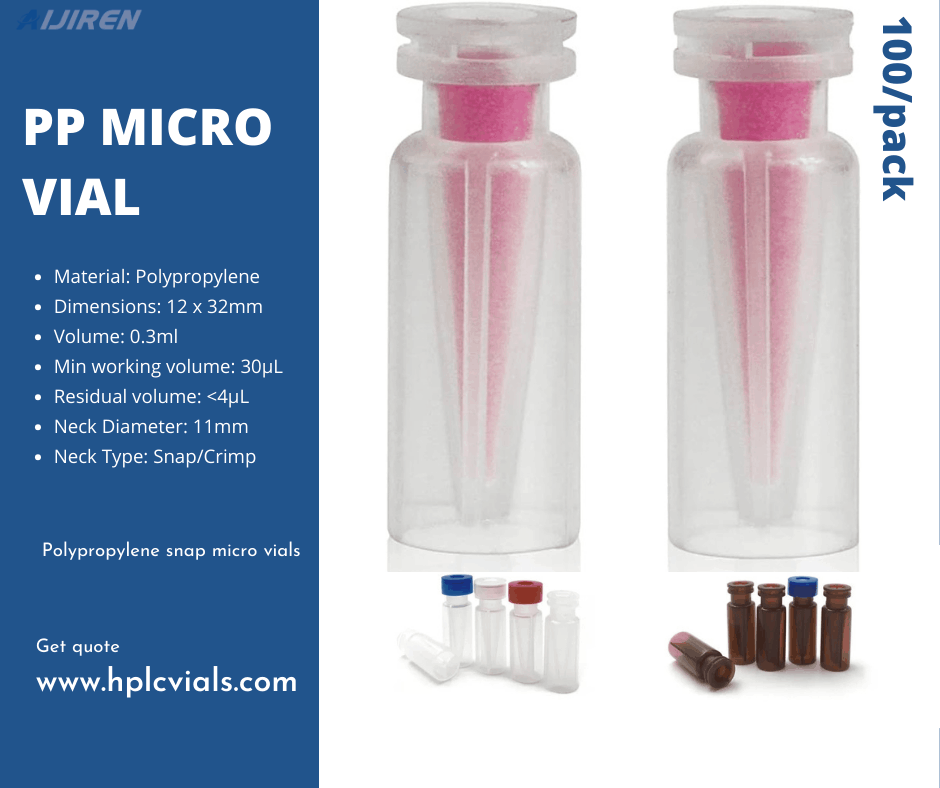 PP micro sample vials