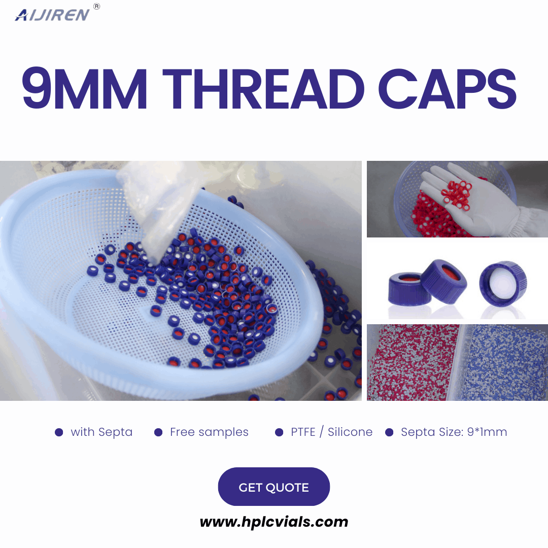9mm short thread cap & septa