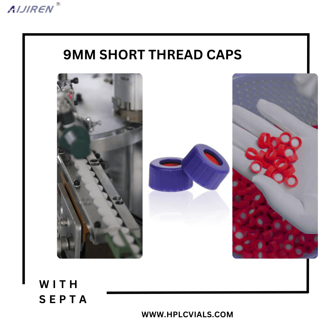 9mm Short Thread Caps with Septa – Perfect Seal for Precision