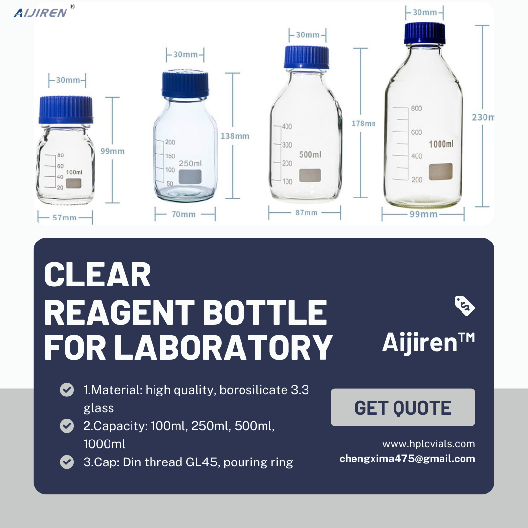 Clear Reagent Bottle for Laboratory