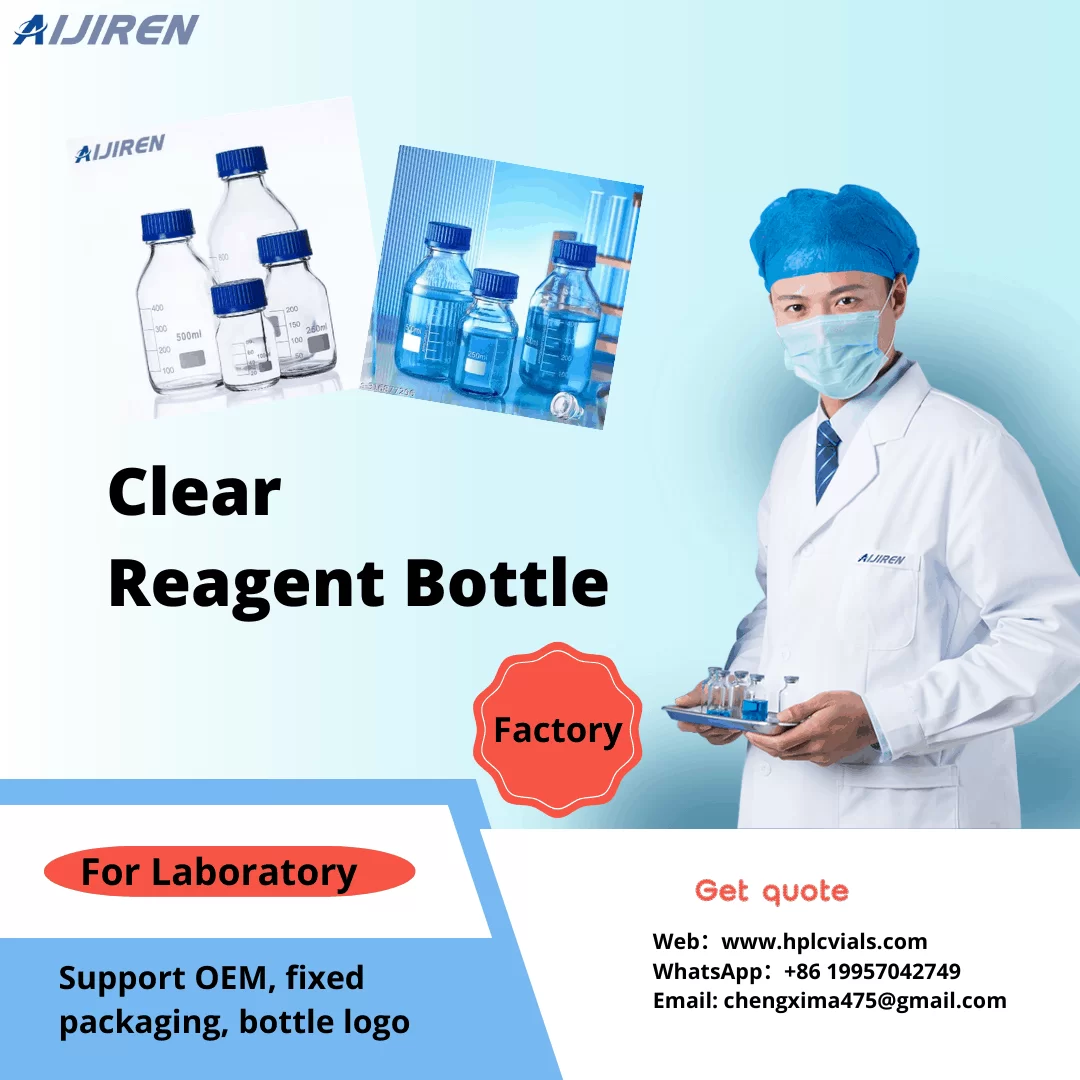 Clear Reagent Bottle for Laboratory