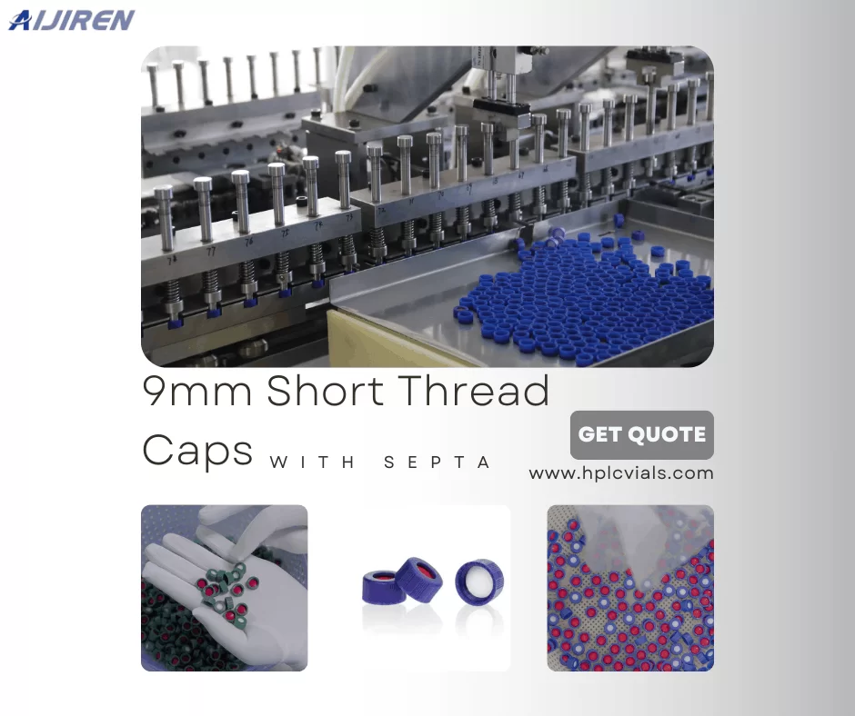 20ml headspace vialFor HPLC vials 9mm short thread cap with septa