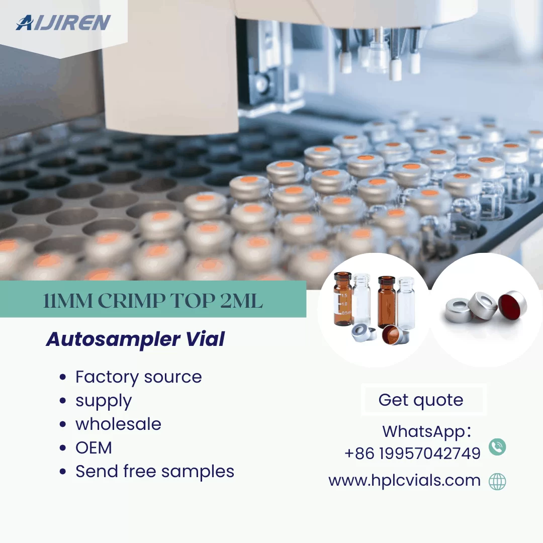 20ml headspace vial11mm Crimp Top 2ml Autosampler Vial