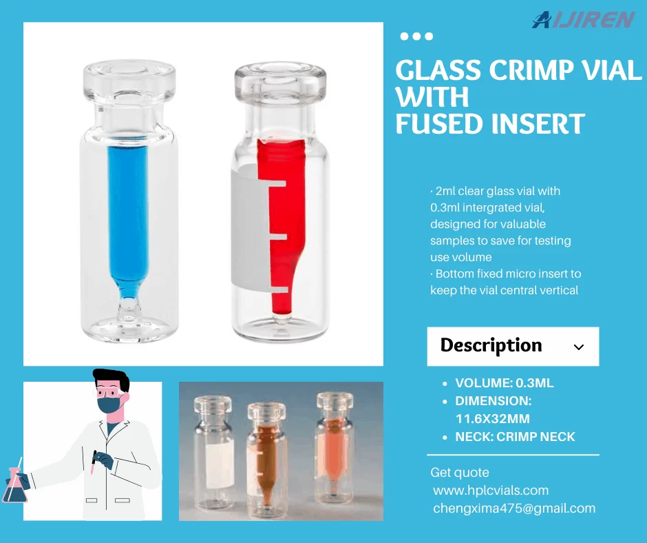 20ml headspace vialGlass Crimp Vial with Fused Insert