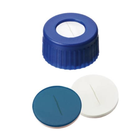 Autosampler Vial 9mm Vial Blue Caps with Pre-slit Septa