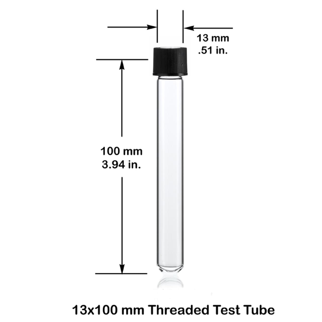 Sampler Vial Culture Test Tubes with Screw Caps 13mm & 16mm