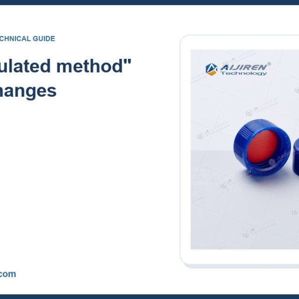 Sampler Vial with capWhat “regulated method” actually changes