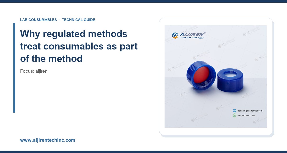 Why regulated methods treat consumables as part of the method